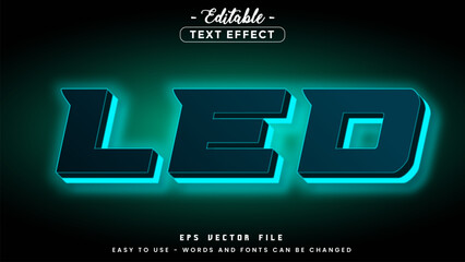 Aufkleber - Editable text effect, neon led style.