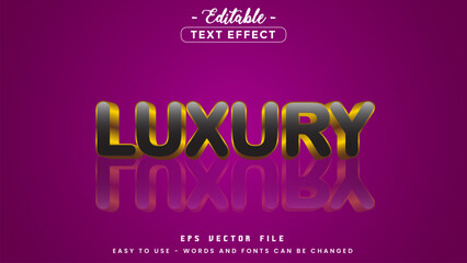 Aufkleber - Shiny luxury word, editable text effect.
