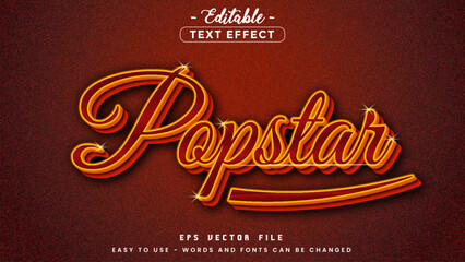 Poster - Shiny popstar text editable text effect.