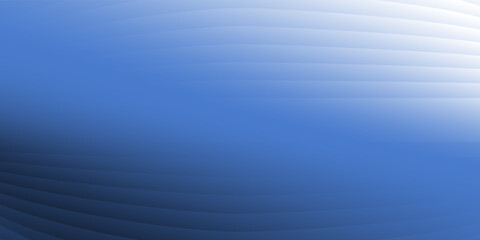 Poster - A smooth blue gradient background with elegant wave-like patterns in light blue and white at the top. Creates a sense of calm, flow and minimalistic elegance. Ideal for design projects.