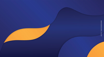 Fototapete - modern dark blue and orange color gradient abstract background
