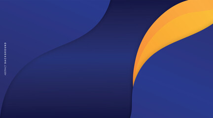 Fototapete - modern dark blue and orange color gradient abstract background