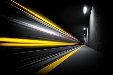 Aufkleber - Abstract Light Streaks Through A Dark Place
