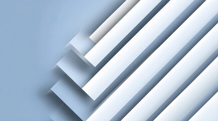 Aufkleber - Serene Light Blue Abstract Composition with Linear Forms
