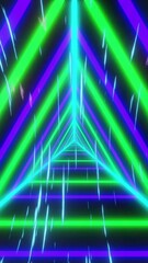 Poster - Animation of moving shapes on black background