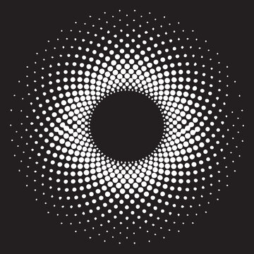halftone circle abstract vector