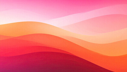 Aufkleber - Minimalist gradient backdrop, blending pink, red and orange tones with fine noise texture effect.