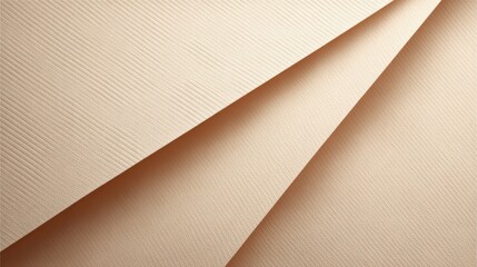 Poster - Close-up of layered textured beige paper with diagonal folds and subtle shadows.