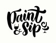 © onTop - Paint & Sip Party Invitation Design: Calligraphy