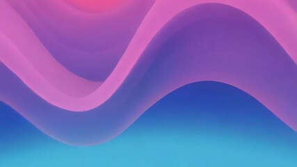 Poster - A smooth abstract background with pink and blue gradient waves creating a soft and vibrant texture