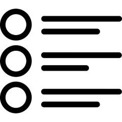 Poster - Numbered list outline icon vector