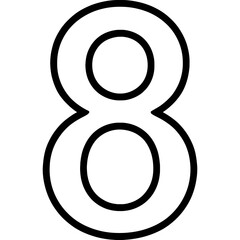Poster - Number eight 8 outline icon vector