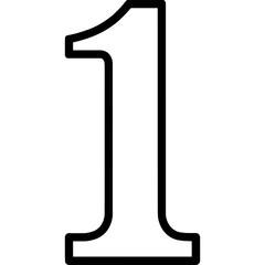 Poster - Number one (1) outline icon vector