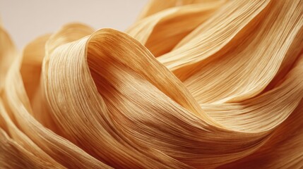 Aufkleber - Close-up of smooth flowing light-colored wood veneer surface with detailed texture.