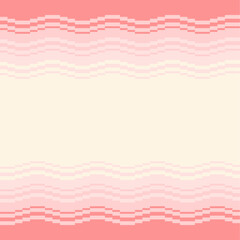 Poster - Smooth Pink and Yellow Curving Gradient Background, Pixel Art 