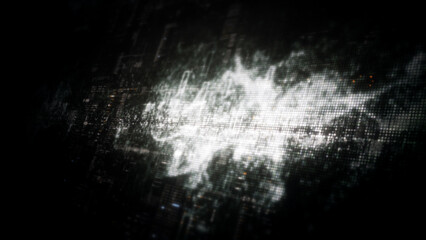 Poster - Futuristic digital screen matrix with encrypted data, hi-tech telemetry, and dynamic code patterns. Ideal for desktop displays, sci-fi UI, and cyber tech backgrounds