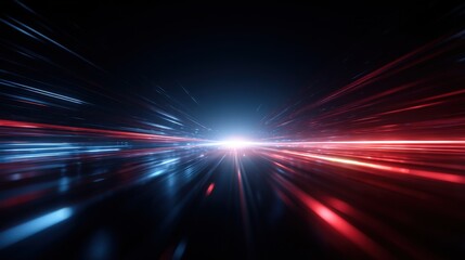 Poster - High speed abstract motion blur background with light streaks and futuristic energy.
