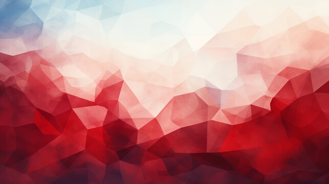 Red abstract background. Dynamic geometric shapes composition.