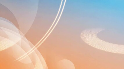 Poster - Abstract background with soft orange and blue gradients and overlapping translucent circles