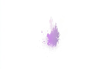 Poster - Abstract paint splatter, soft purple hues on white background