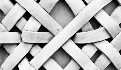 Poster - Intricate, white lattice pattern