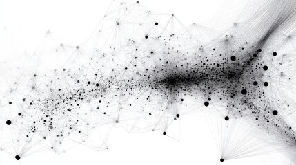 Poster - Abstract technology network visualization with connecting dots and lines artwork.
