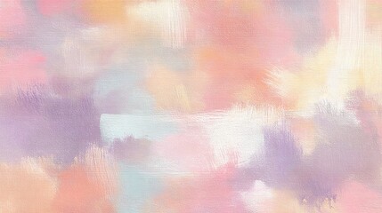 Leinwandbilder - Abstract pastel watercolor background in soft pink purple and peach tones.