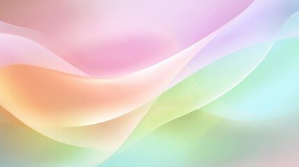 Poster - Abstract colorful wave background with soft flowing lines and vibrant pastel hues.