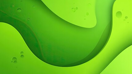 Poster - Abstract Green Fluid Art Background with Liquid Flow and Organic Shapes.