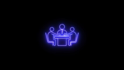 Poster - Two people discussing finances and money symbol appearing above their thoughts in a business meeting concept