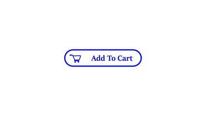 Poster - Blue add to cart button design with shopping cart icon on white background representing online purchase and e-commerce.