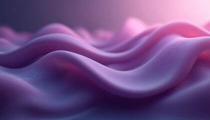Poster - Abstract illustration with vibrant purple, violet color flow. Design features liquid waves, gradient effect, smooth curves, 3D render for music posters, website backgrounds, app design. Modern