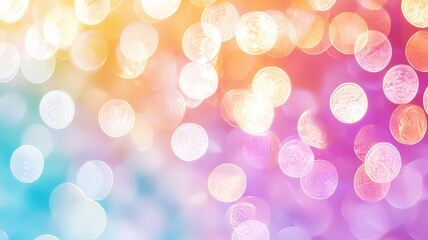 Poster - Creating a vibrant bokeh effect with blurred lights, offering a colorful backdrop ideal for festive designs and celebrations