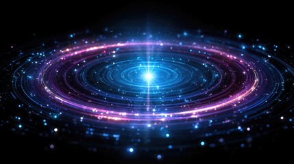 Futuristic digital technology circle design