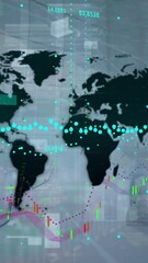 Poster - Animation of map, multiple graphs and changing numbers over time-lapse of walking people on street