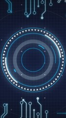 Poster - Animation of computer circuit board and data processing
