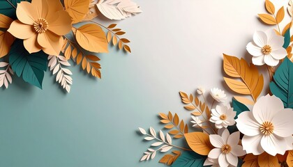 Poster - Floral arrangement display studio digital art creative close-up vibrant colors