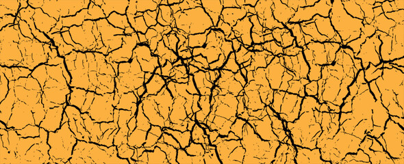Poster - orange black grunge. Distress overlay texture. Abstract surface dust and rough dirty wall background concept. Worn, torn, weathered effect. Vectors