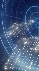 Poster - Animation of round scanner scanning over binary coding and statistical data processing