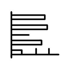 Poster - Horizontal bar graph with varying lengths showing data representation and analysis of information displayed