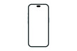 © kasheev - Black phone mock up with blank screen on transparent background.