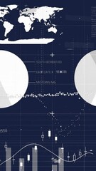 Poster - Animation of statistical data processing over grid network against blue background