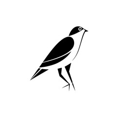 Poster - Silhouette pictogram of a bird in a minimalist design for icons and visual communication
