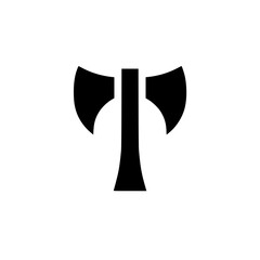 Poster - Unique silhouette pictogram of an axe symbol ideal for design projects and graphic representation in various contexts