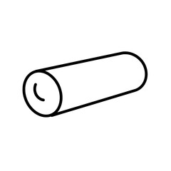 Poster - Cylinder Icon: A clean, minimalist icon of a perfect cylinder, rendered with bold lines, making it an ideal element for various design contexts.