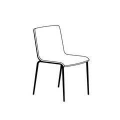 Poster - Sleek Chair Silhouette: A minimalist outline of a modern chair, crafted with clean lines, offering a versatile design aesthetic.