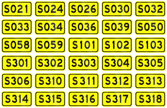 Collection of Chinese numbered provincial road markers