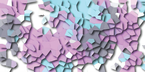 Aufkleber - Abstract geometric shapes with soft shadows in pastel colors creating a contemporary background texture design with graphic elements