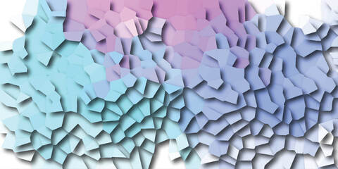 Aufkleber - Abstract gradient mosaic artwork with soft hues of blue purple and pink artistic design with shadow effects suitable for backgrounds and creative projects.