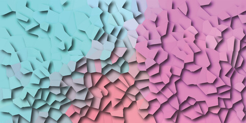 Aufkleber - Abstract polygonal background of pastel colors with shadows textured digital illustration for artistic and modern design